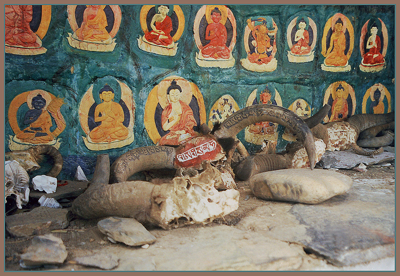 Auf dem Pilgerpfad Schmuck einer Stupa , Shigatse , Tibet