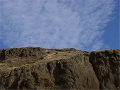 Auf dem Plateau von Arthurs Seat, Edinburgh-Schottland