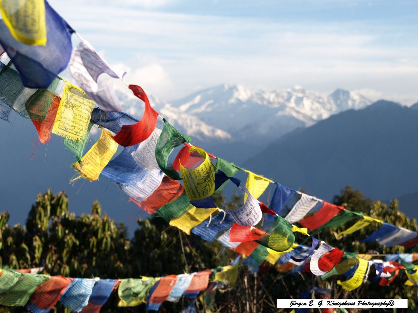 Auf dem Poon Hill mit Blick auf die Annapurna Gebirgskette im Himalaya