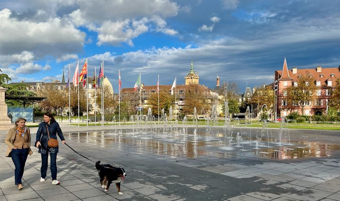 Auf dem Rapp Platz in Colmar