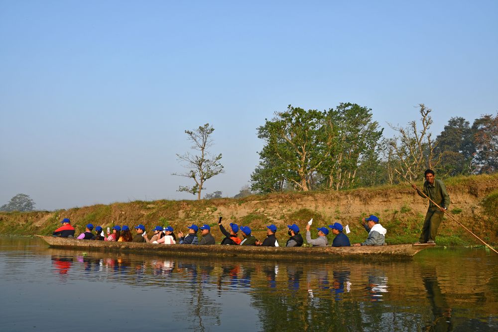 Auf dem Rapti-Fluss im Chitwan Nationalpark