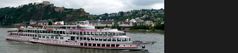 Auf dem Rhein bei der Festung Ehrenbreitstein