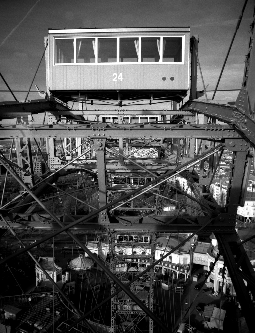 Auf dem Riesenrad im Wiener Prater.