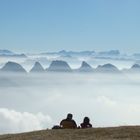 auf dem Säntis (Schweiz) - im Hintergrund die Churfirsten