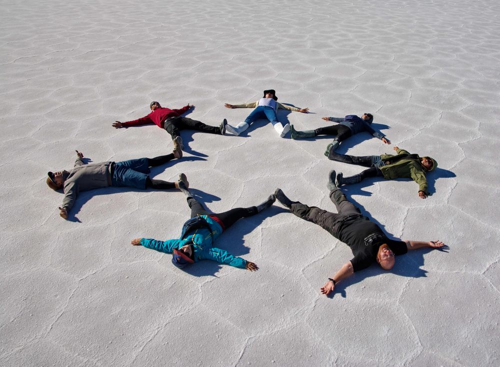 Auf dem Salar de Uyuni Bild 1