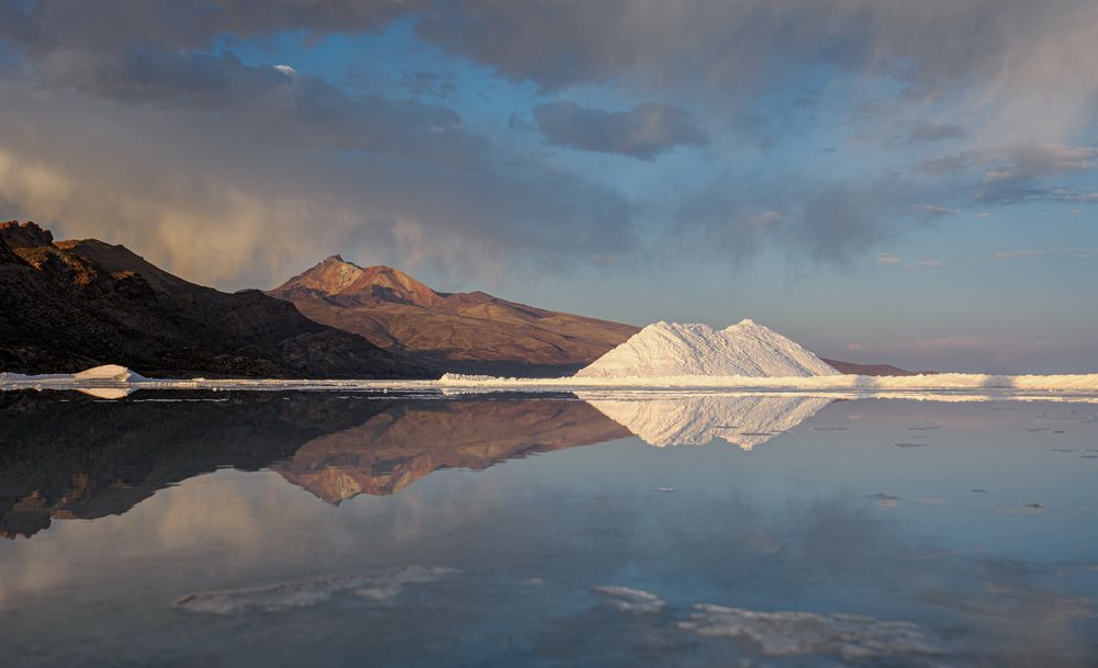 auf dem Salar de Uyuni