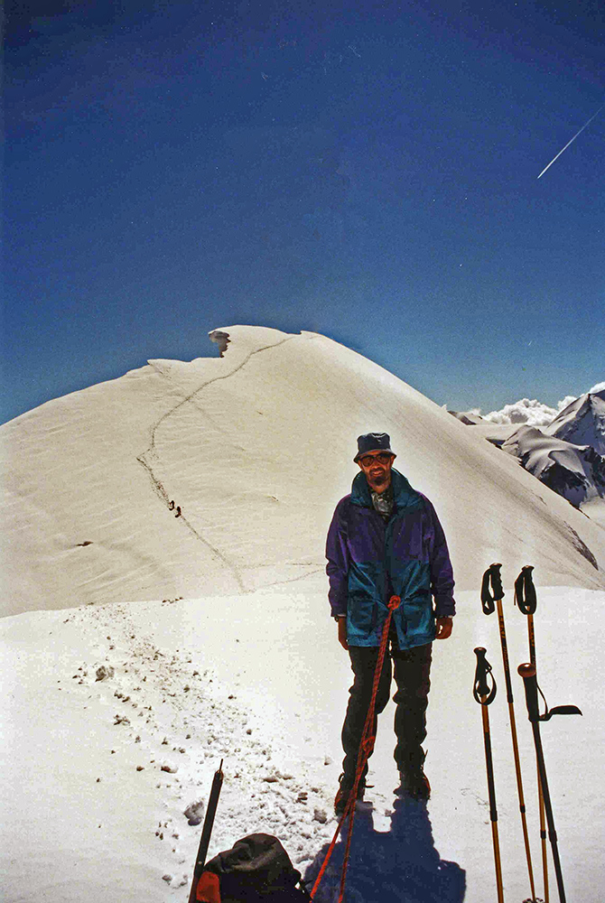 Auf dem Sattel zwischen den höchsten punkten auf dem Breithorn 1999 oder 98