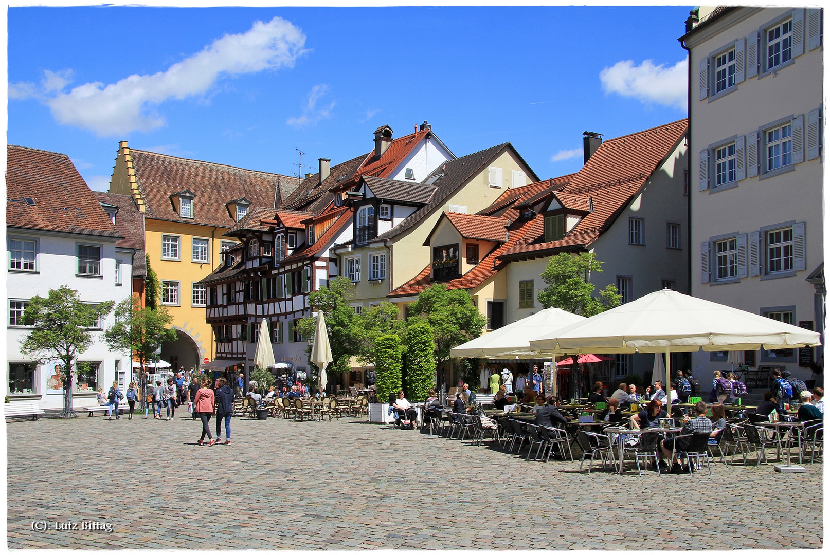 Auf dem Schlossplatz von Meersburg