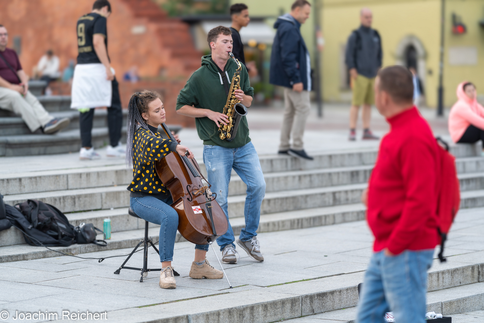 Auf dem Schlossplatz von Warschau