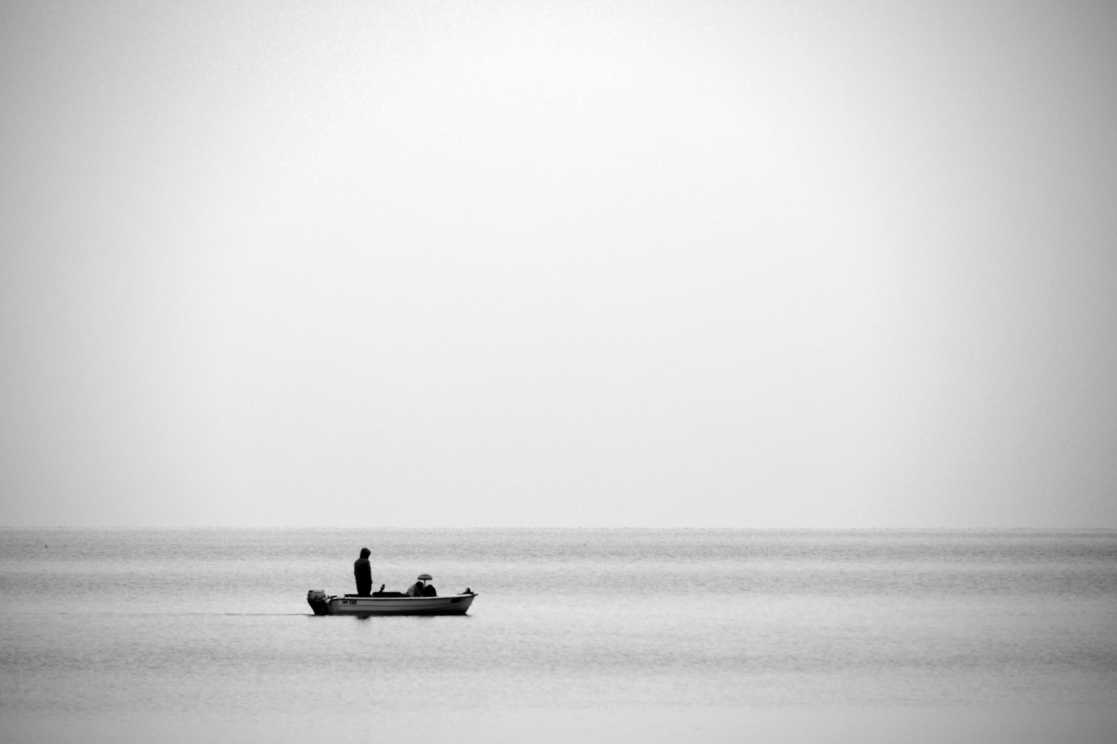 auf dem see im nebel