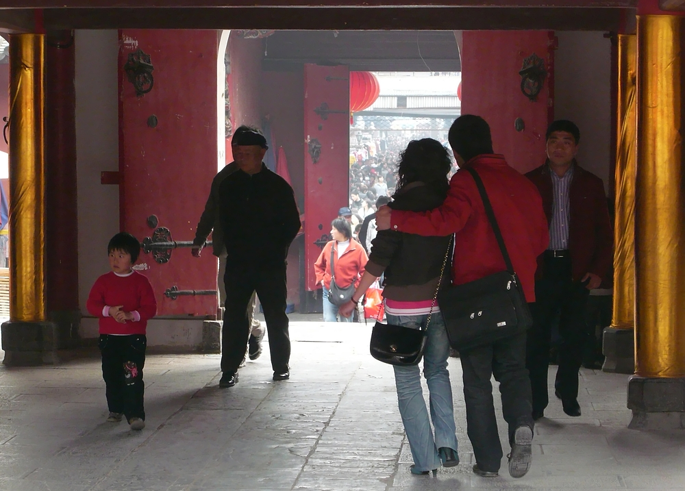 Auf dem Tempelmarkt in Hefei