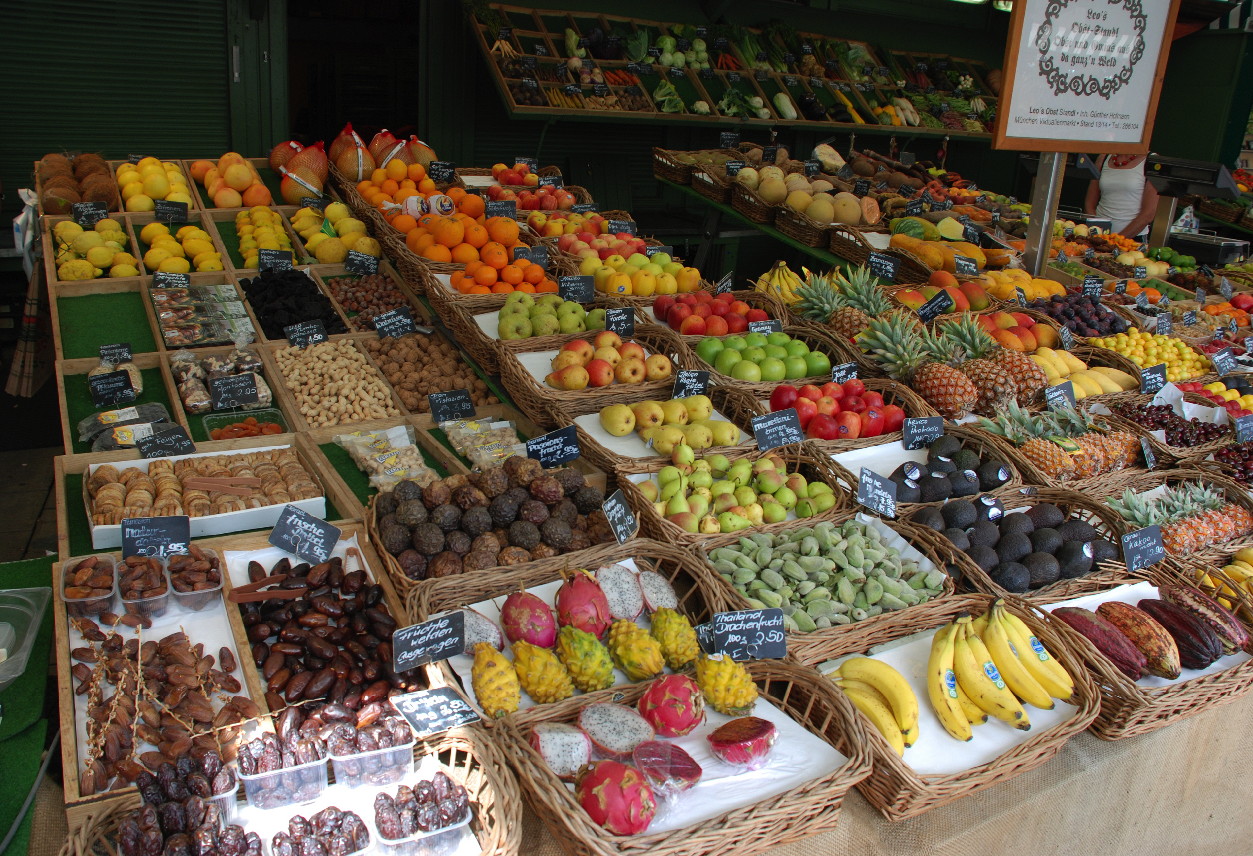 Auf dem Viktualienmarkt in München