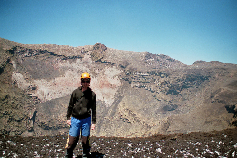 Auf dem Vulkan Villarica in Chile