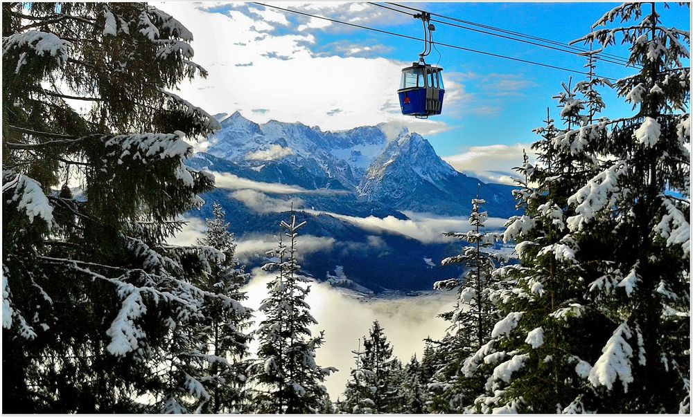 Auf dem Wank mit Blick zur Zugspitze