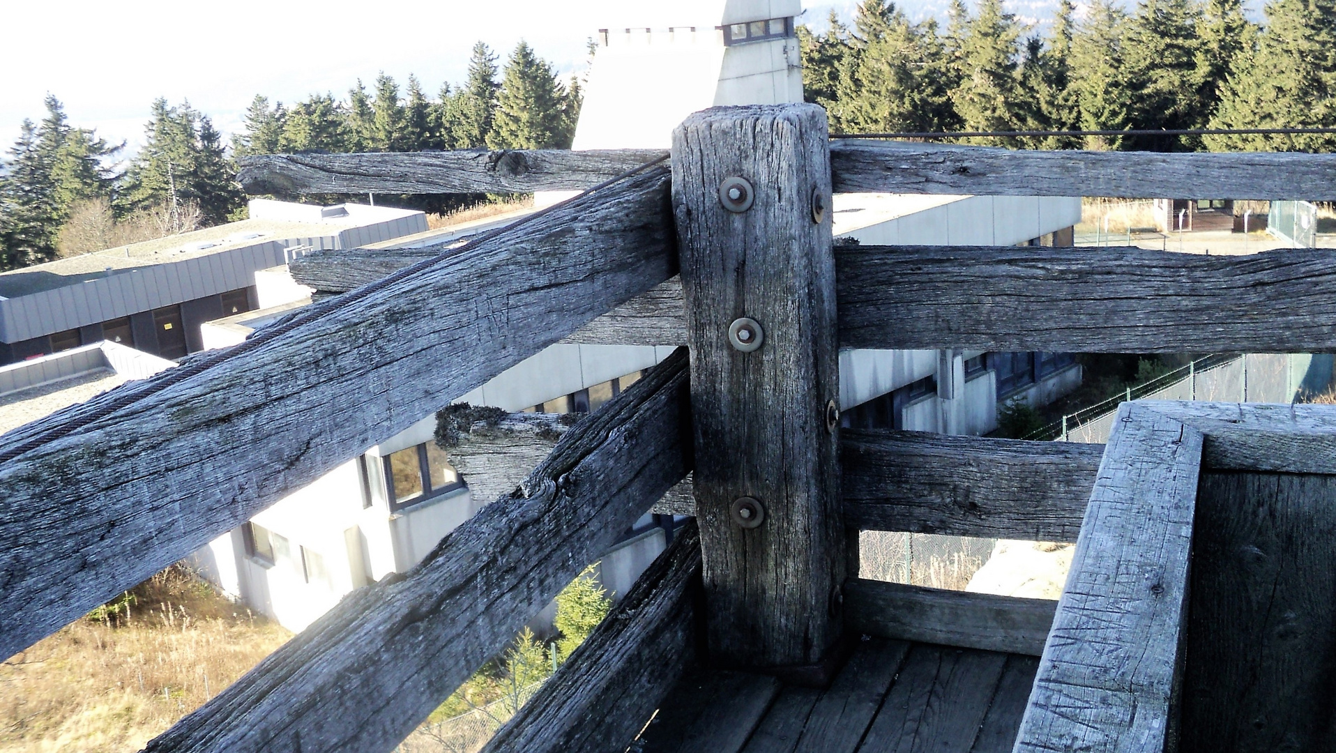 Auf dem  Wartturm  Backöfele auf dem Schneeberg (Fichtelgebirge)