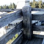 Auf dem  Wartturm  Backöfele auf dem Schneeberg (Fichtelgebirge)