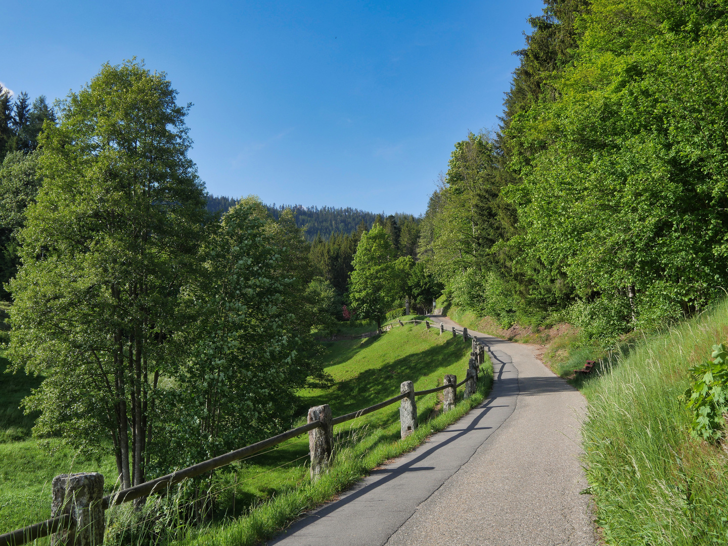 Auf dem Weg am späten Nachmittag