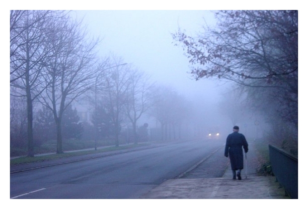 Auf dem Weg in den Nebel