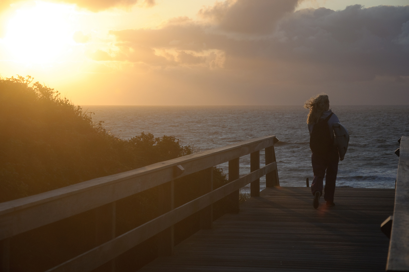 Auf dem Weg in den Sonnenuntergang