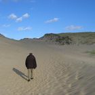 Auf dem Weg in die Dünen.