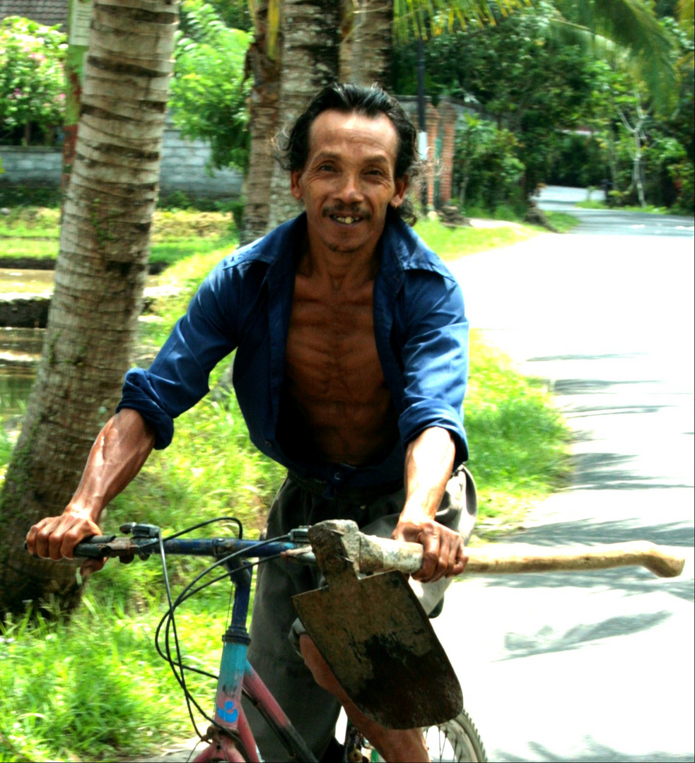 Auf dem Weg ins Feld - Gesehen auf Bali