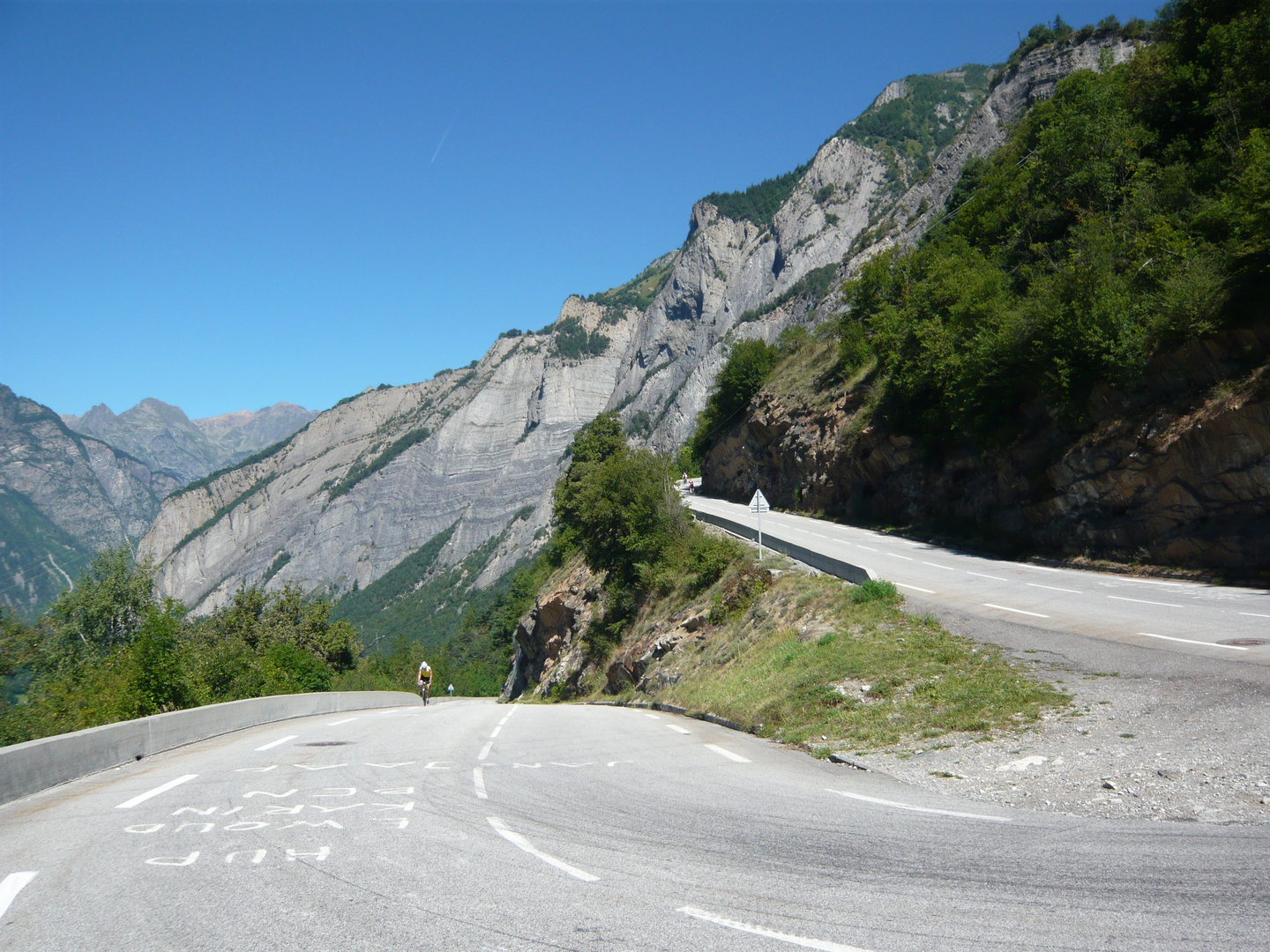 Auf dem Weg nach Alpe d´Huez in Kehre 20