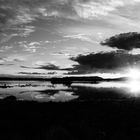 Auf dem Weg nach Tromsö - Sonnenuntergang in Arjeplog