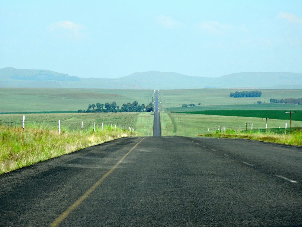 Auf dem Weg von Johannesburg nach Newcastle ( 1. Etappe - 345 km )