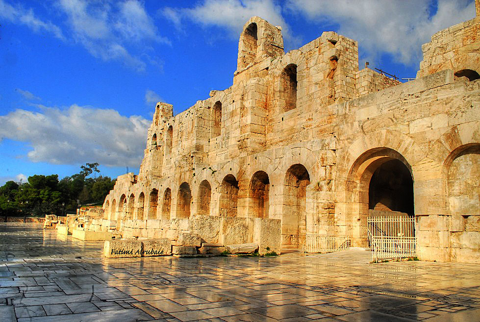 Auf dem Weg zu den Akropolis in Athen