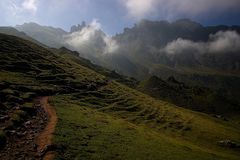 Auf dem Weg zu den Rosszähnen/Südtirol, Italien