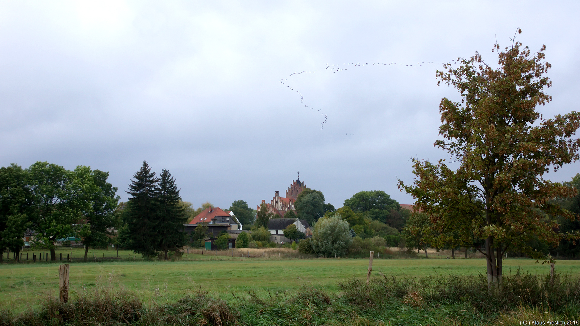 Auf dem Weg zu den Vorruheplätzen der Kraniche in Linum