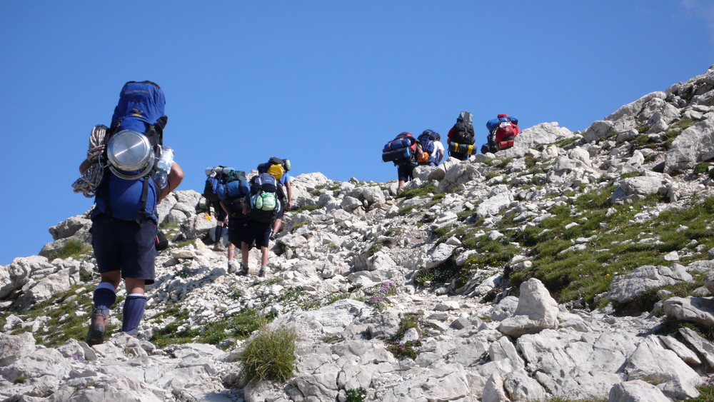 Auf dem Weg zum Corno Grande ( G8 2008)