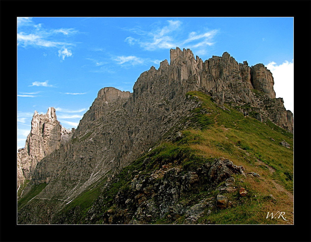 Auf dem Weg zum Gipfel des Elfer in den Stubaier Alpen