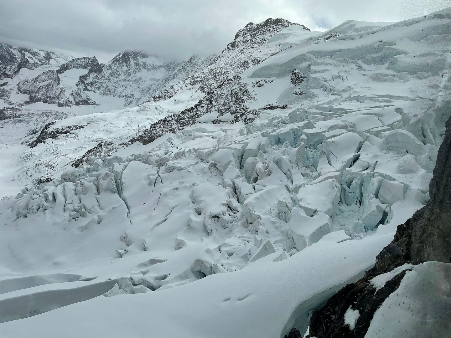 Auf dem Weg zum  Jungfraujoch .