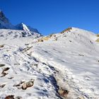 Auf dem Weg zum Larke Pass in 4800 Meter Höhe