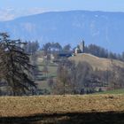 Auf dem Weg zum Möltner Kaser - Blick auf Langfenn