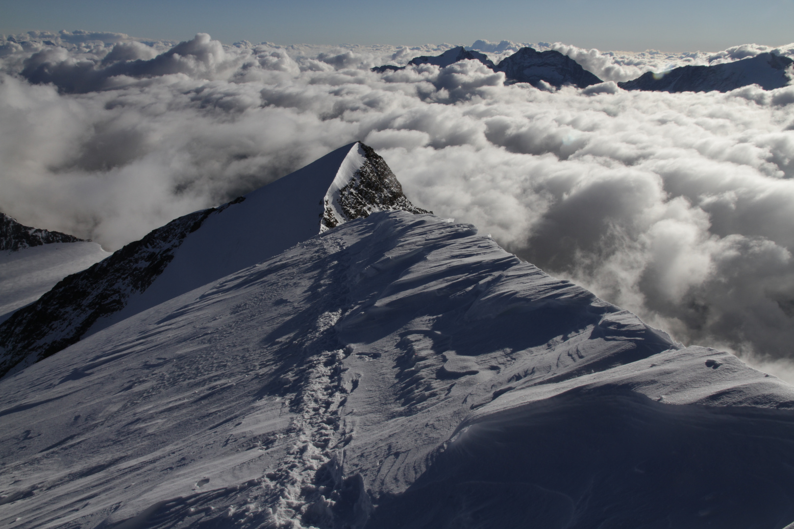 auf dem Weg zum Nadelhorn (4327m)