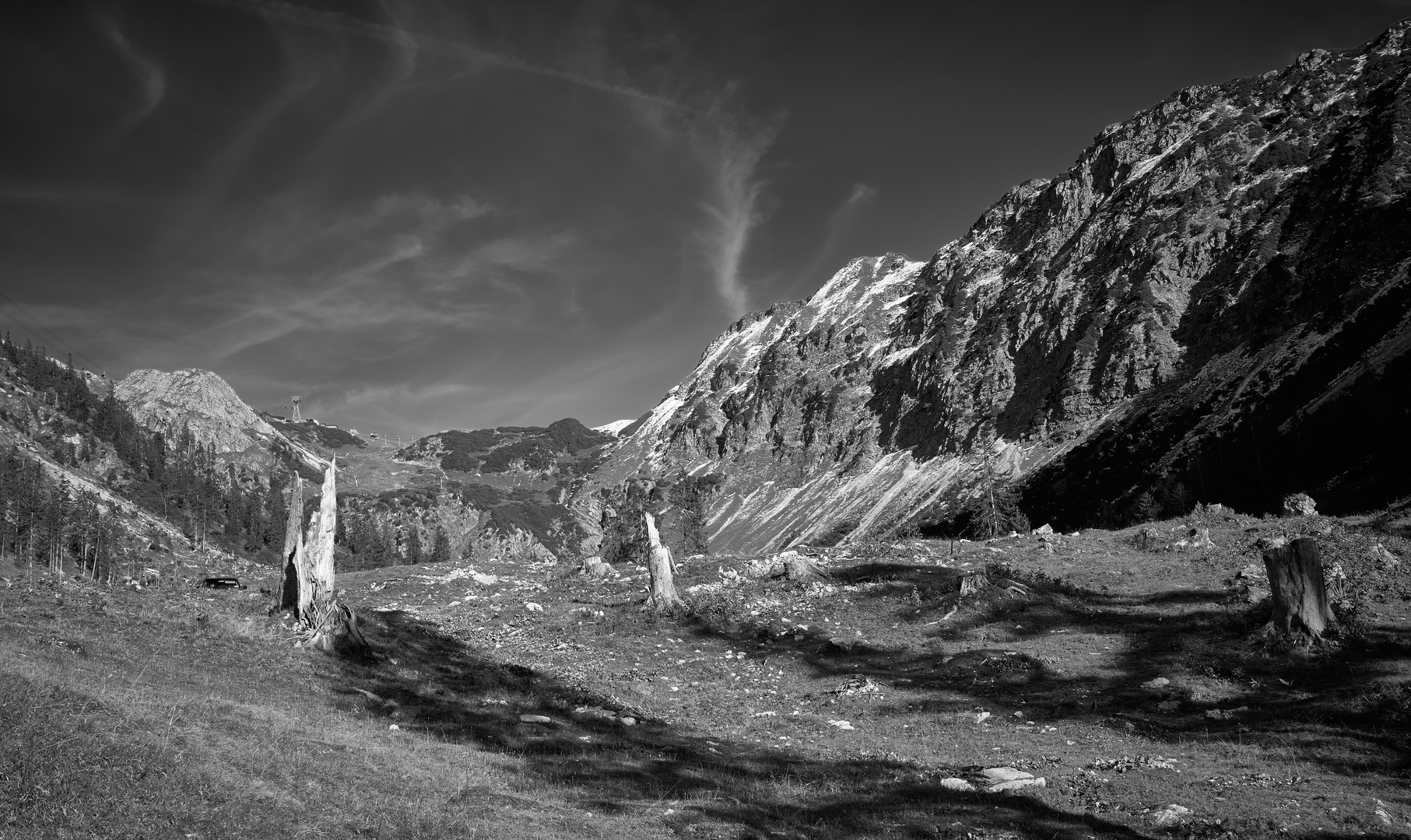 Auf dem Weg zum Nebelhorngipfel