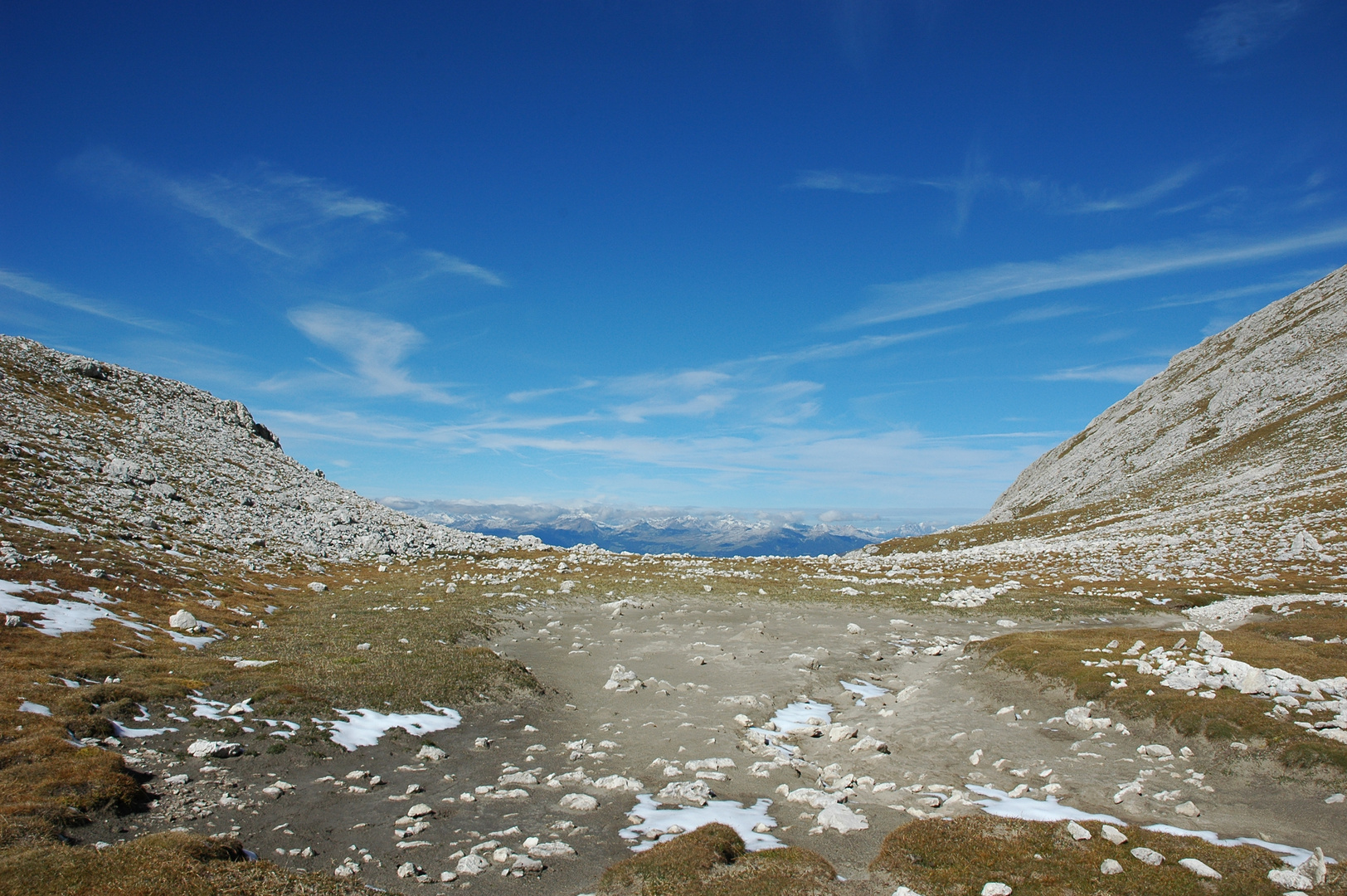 Auf dem Weg zum Plattkofel