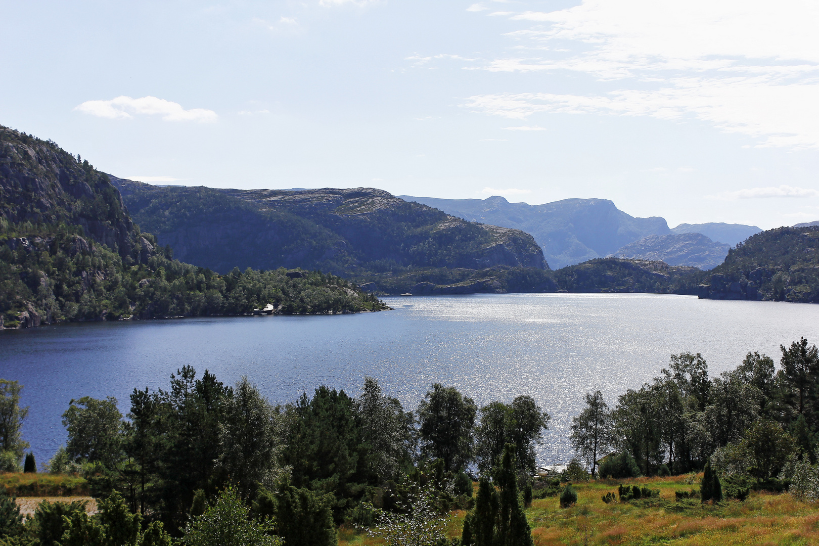 Auf dem Weg zum Preikelstolen ( Norwegen )