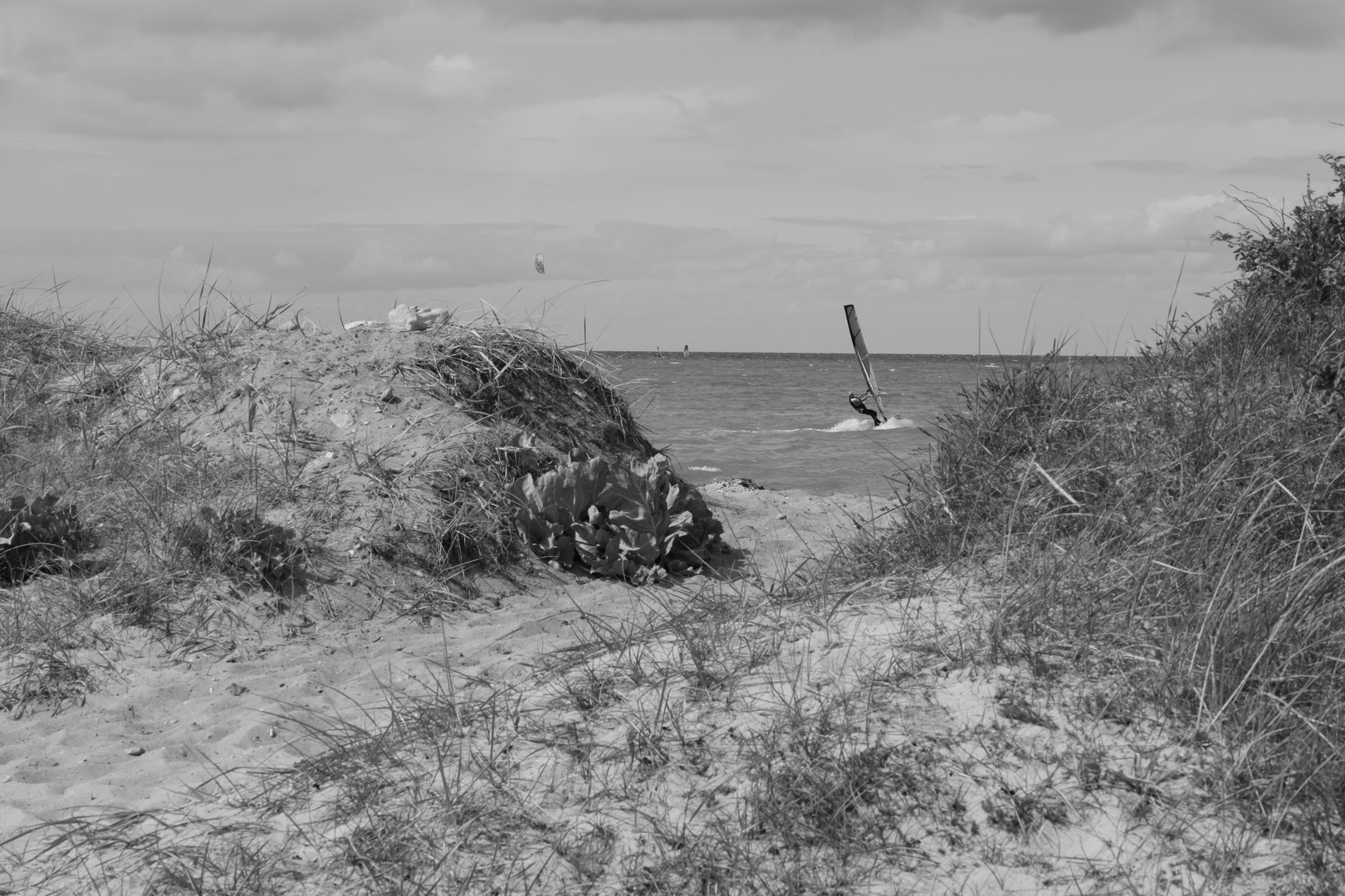 auf dem Weg zum Strand