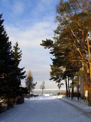 auf dem Weg zum Strand