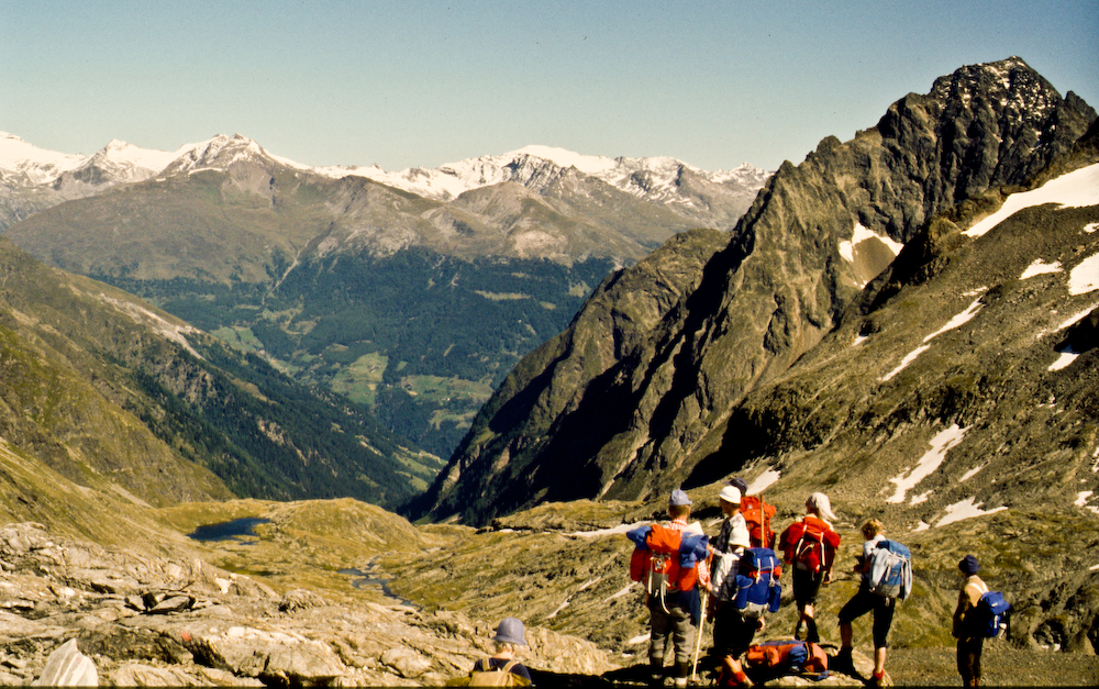 Auf dem Weg zur Adolf-Noßberger-Hütte 09/1978