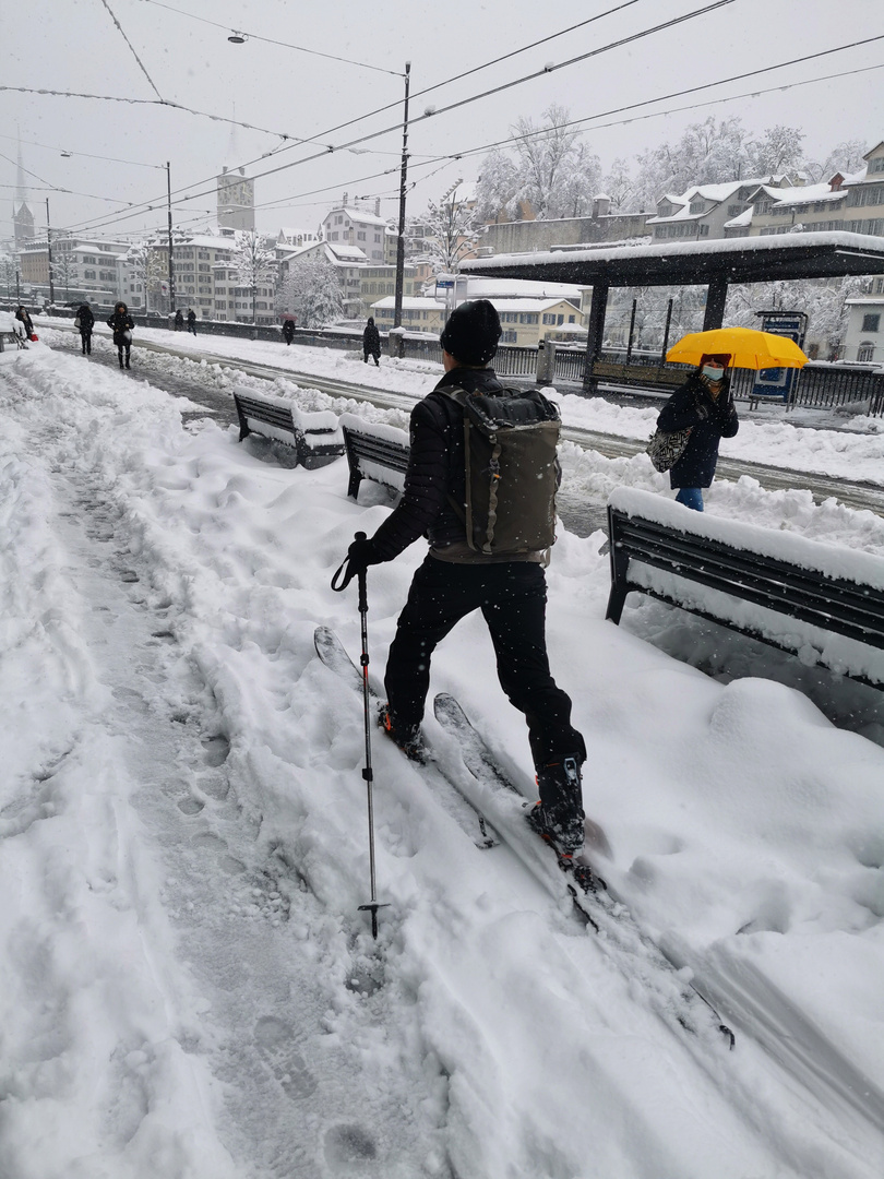 auf dem Weg zur Arbeit 