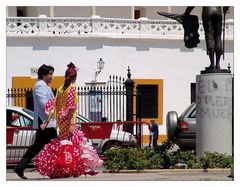 Auf dem Weg zur Feria in Sevilla