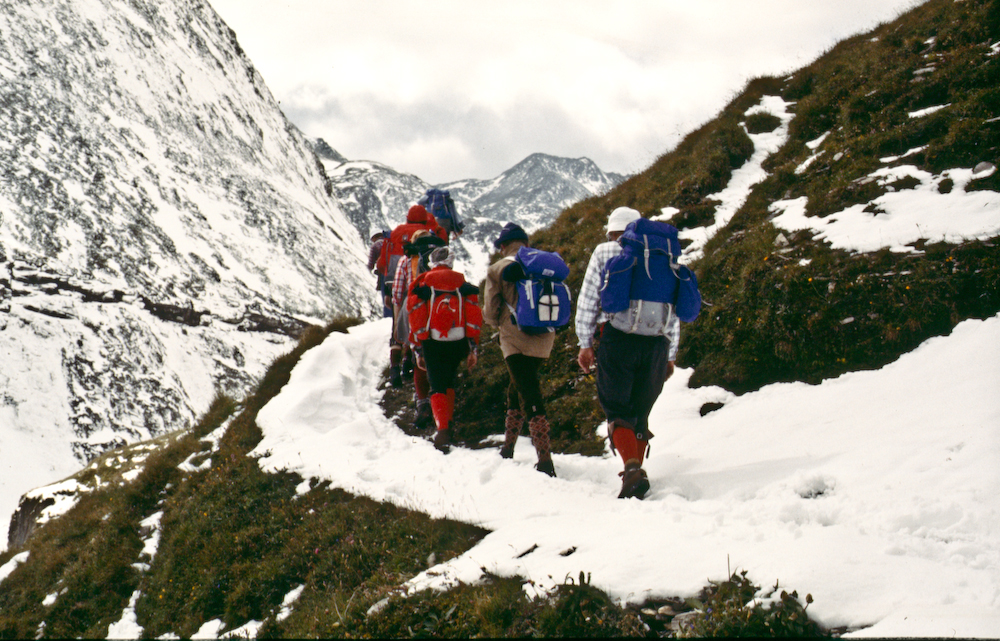 Auf dem Weg zur Glorer Hütte 09/1978