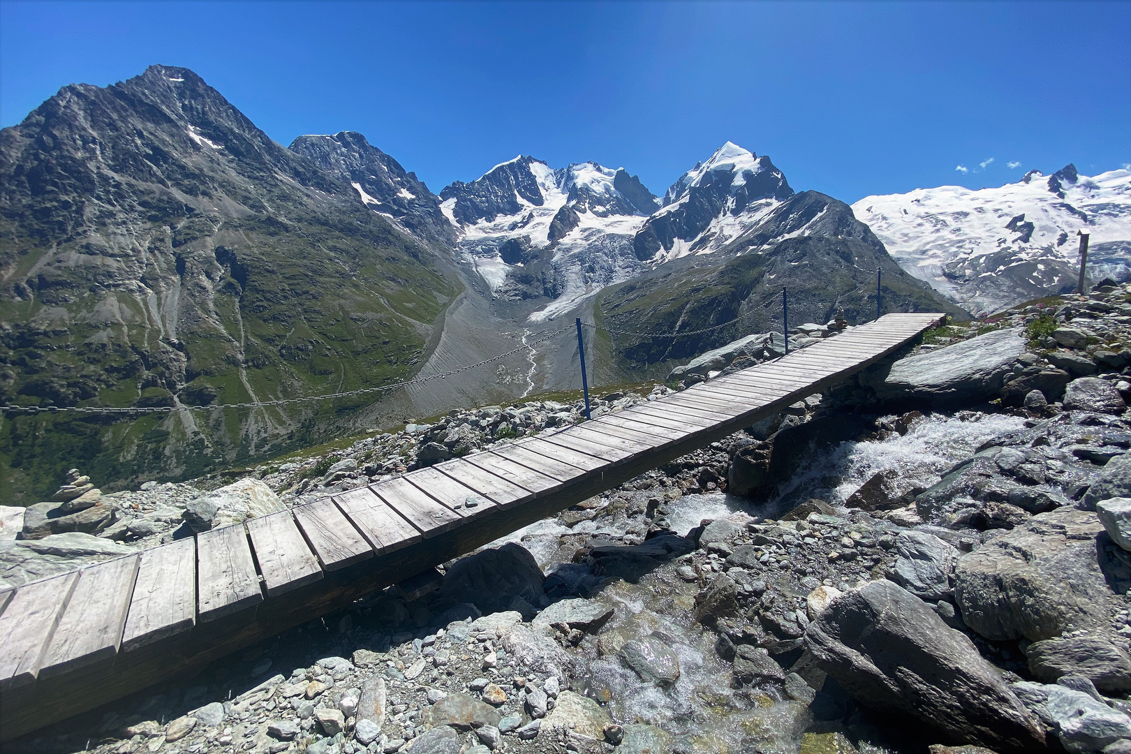 Auf dem Weg zur Hütte Chamanna Coaz