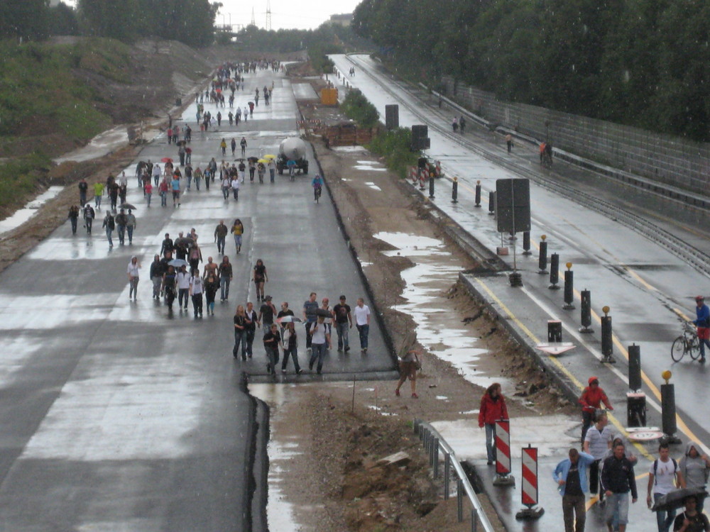 Auf dem Weg zur Loveparade 2008