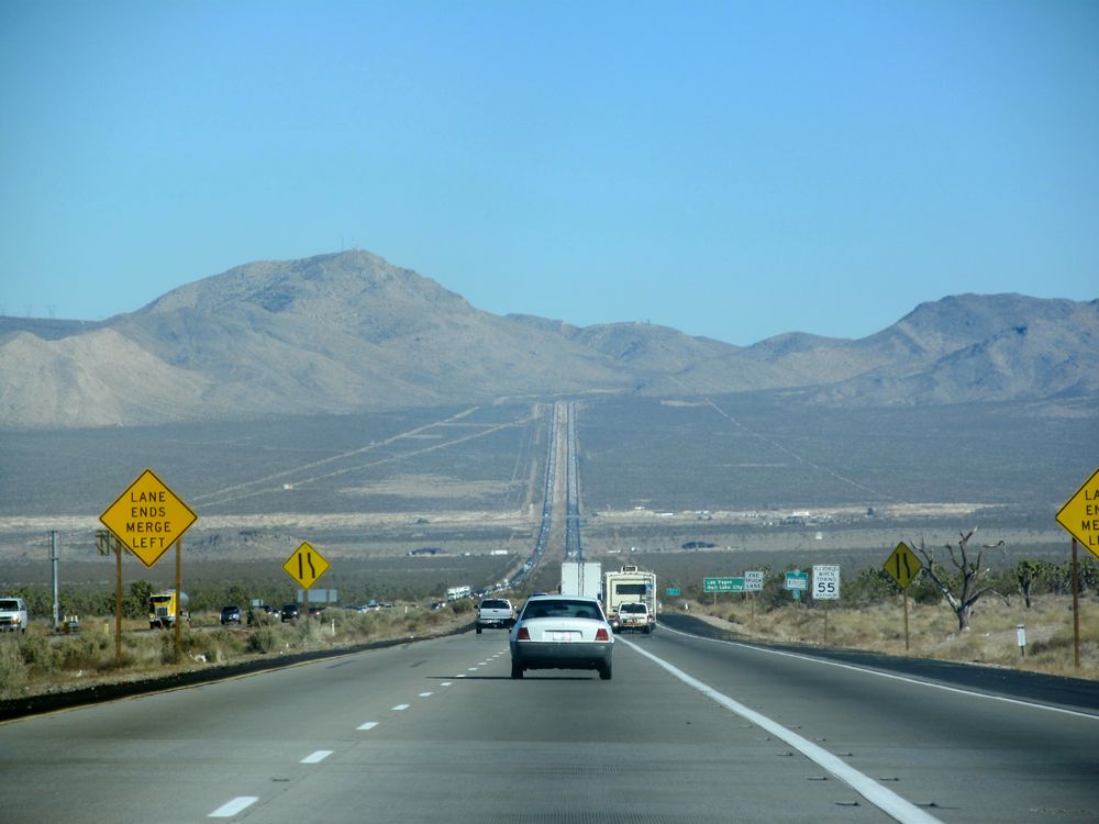 Auf dem Weg zur Mojave-Wüste