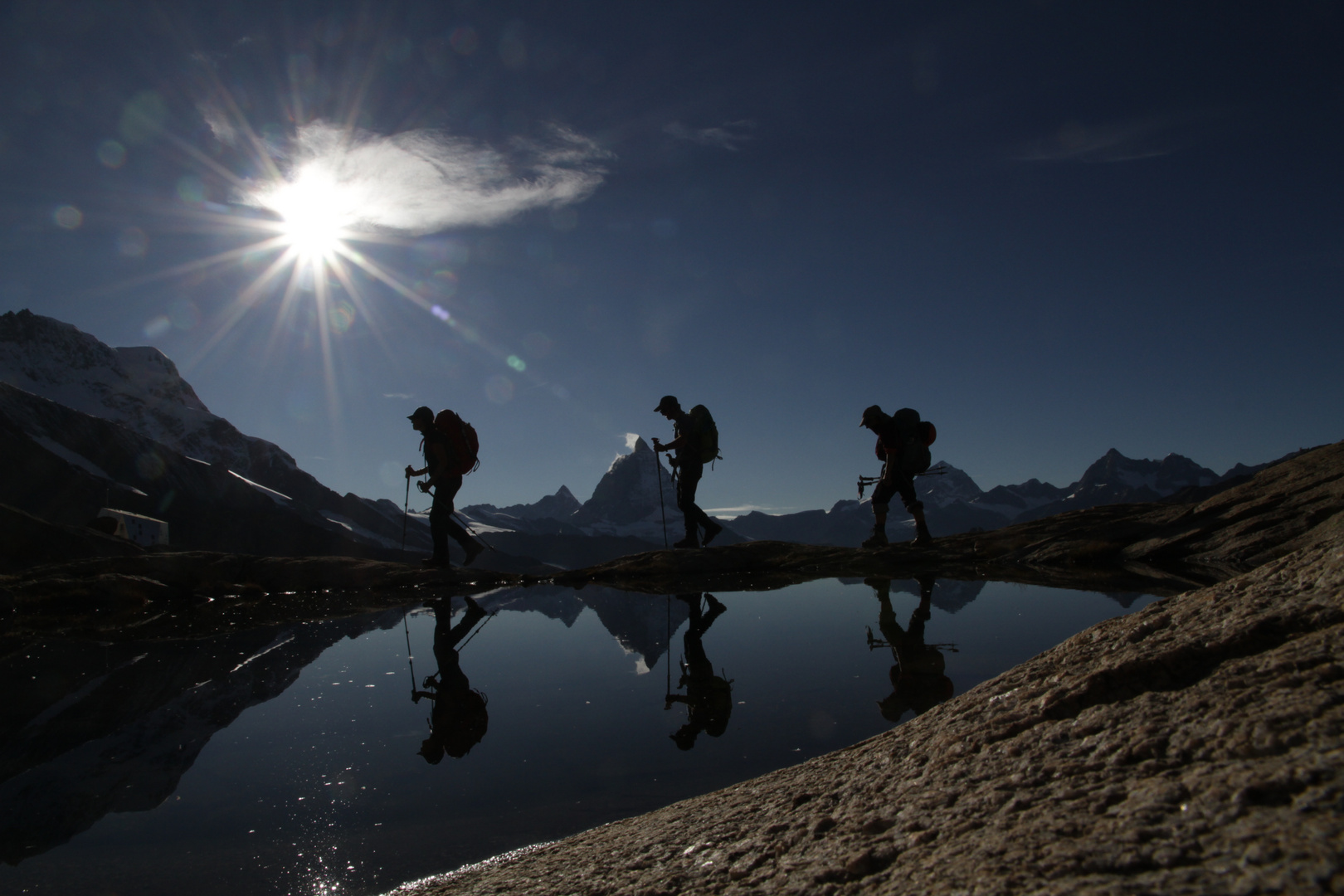 auf dem Weg zur Monte Rosa - Hütte